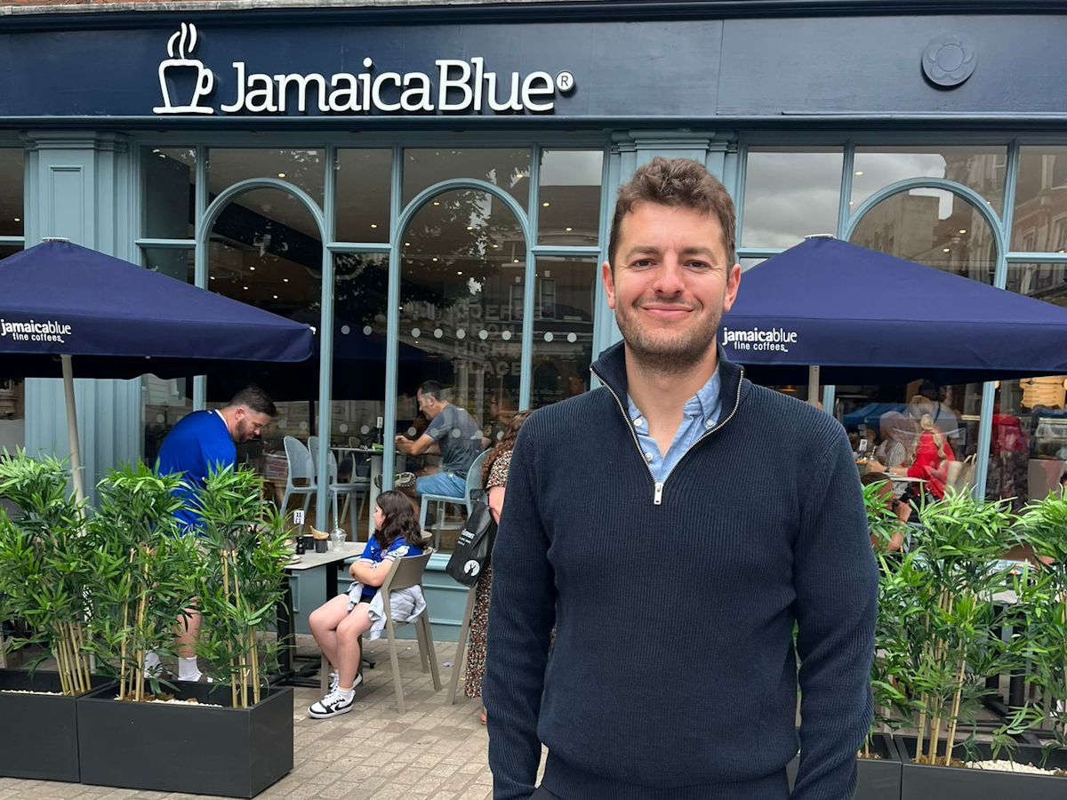 Jack Abbott outside Jamaica Blue in Ipswich